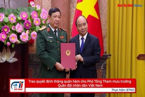 Trao quyết định thăng quân hàm cho Phó Tổng Tham mưu trưởng Quân đội nhân dân Việt Nam