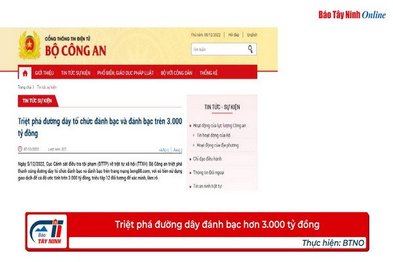 Triệt phá đường dây đánh bạc hơn 3.000 tỷ đồng