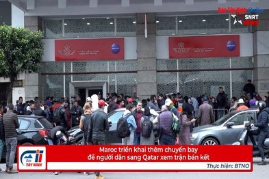 Maroc triển khai thêm chuyến bay để người dân sang Qatar xem trận bán kết