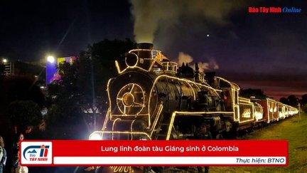 Lung linh đoàn tàu Giáng sinh ở Colombia