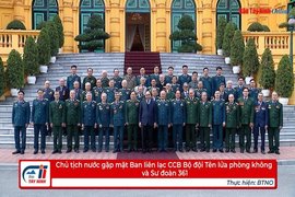 Chủ tịch nước gặp mặt Ban liên lạc CCB Bộ đội Tên lửa phòng không và Sư đoàn 361