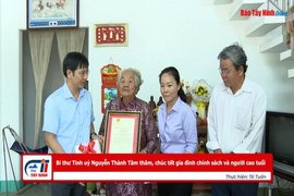 Bí thư Tỉnh uỷ Nguyễn Thành Tâm thăm, chúc tết gia đình chính sách và người cao tuổi