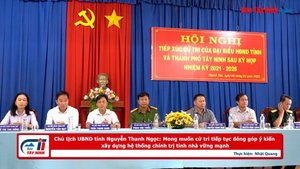 Chủ tịch UBND tỉnh Nguyễn Thanh Ngọc: Mong muốn cử tri tiếp tục đóng góp ý kiến xây dựng hệ thống chính trị tỉnh nhà vững mạnh