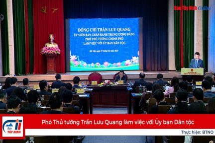 Phó Thủ tướng Trần Lưu Quang làm việc với Ủy ban Dân tộc