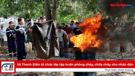 Xã Thanh Điền tổ chức lớp tập huấn phòng cháy, chữa cháy cho nhân dân