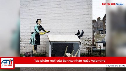 Tác phẩm mới của Banksy nhân ngày Valentine