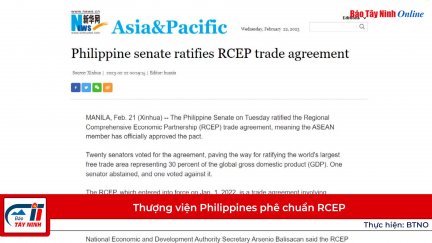 Thượng viện Philippines phê chuẩn RCEP