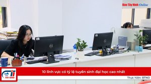 10 lĩnh vực có tỷ lệ tuyển sinh đại học cao nhất