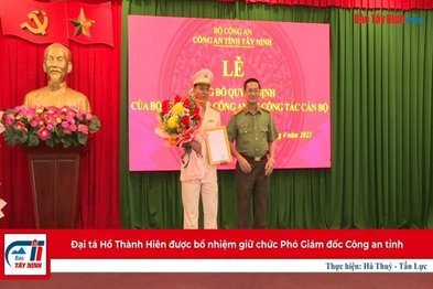 Đại tá Hồ Thành Hiên được bổ nhiệm giữ chức Phó Giám đốc Công an tỉnh