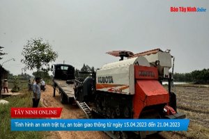 Tình hình an ninh trật tự, an toàn giao thông từ ngày 15.04.2023 đến 21.04.2023
