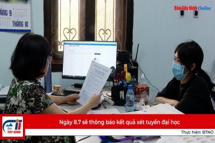 Ngày 8.7 sẽ thông báo kết quả xét tuyển đại học