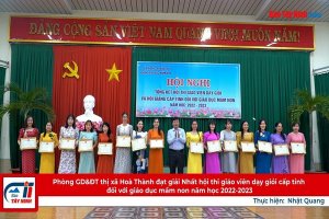 Phòng GD&ĐT thị xã Hoà Thành đạt giải Nhất hội thi giáo viên dạy giỏi cấp tỉnh đối với giáo dục mầm non năm học 2022-2023