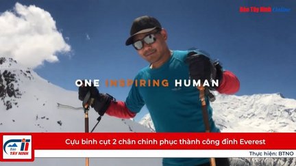 Cựu binh cụt 2 chân chinh phục thành công đỉnh Everest