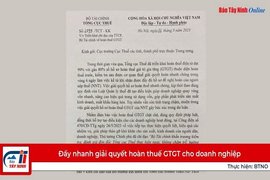Đẩy nhanh giải quyết hoàn thuế GTGT cho doanh nghiệp