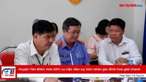 Huyện Tân Biên: Hơn 63% vụ việc dân sự, hôn nhân gia đình hoà giải thành