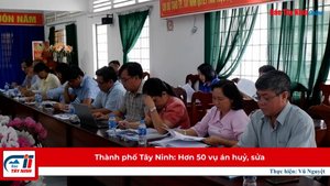 Thành phố Tây Ninh: Hơn 50 vụ án huỷ, sửa