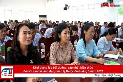 Khai giảng lớp bồi dưỡng, cập nhật kiến thức đối với cán bộ lãnh đạo, quản lý thuộc đối tượng 3 năm 2023