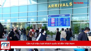 Gần 4,6 triệu lượt khách quốc tế đến Việt Nam