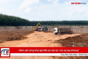 Niêm yết công khai giá đất san lấp tại  mỏ, tại sao không?