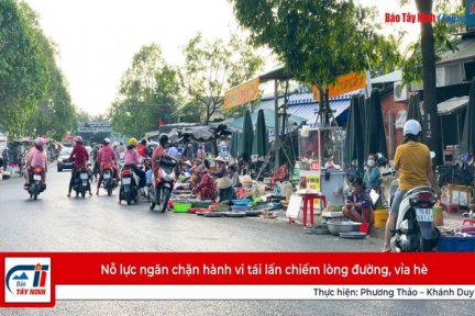 Nỗ lực ngăn chặn hành vi tái lấn chiếm lòng đường, vỉa hè