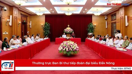 Thường trực Ban Bí thư tiếp đoàn đại biểu Đắk Nông