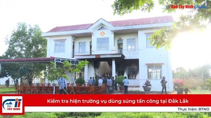 Kiểm tra hiện trường vụ dùng súng tấn công tại Đắk Lắk