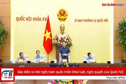 Sắp diễn ra Hội nghị toàn quốc triển khai luật, nghị quyết của Quốc hội