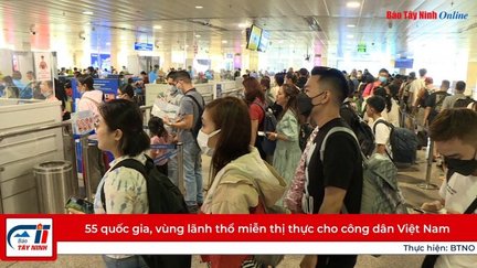 55 quốc gia, vùng lãnh thổ miễn thị thực cho công dân Việt Nam