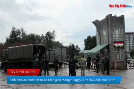 Tình hình an ninh trật tự, an toàn giao thông từ ngày 22.07.2023 đến 28.07.2023