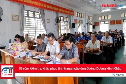 Sẽ sớm kiểm tra, khắc phục tình trạng ngập úng đường Dương Minh Châu