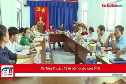 Xã Tiên Thuận: Tỷ lệ hộ nghèo còn 0,1%