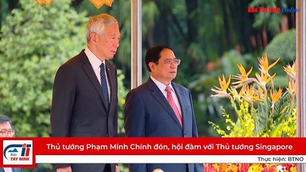 Thủ tướng Phạm Minh Chính đón, hội đàm với Thủ tướng Singapore