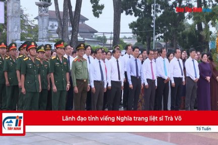 Lãnh đạo tỉnh viếng Nghĩa trang liệt sĩ Trà Võ