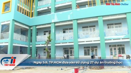 Ngày 5.9, TP.HCM đưa vào sử dụng 27 dự án trường học