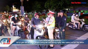 Cục Cảnh sát giao thông: Xử lý gần 60 lái xe vi phạm nồng độ cồn trong ngày đầu kiểm tra tại Tây Ninh