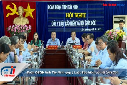 Đoàn ĐBQH tỉnh Tây Ninh góp ý Luật Bảo hiểm xã hội (sửa đổi)