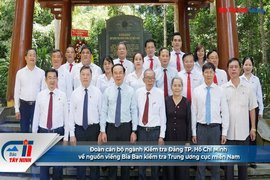 Đoàn cán bộ ngành Kiểm tra Đảng TP. Hồ Chí Minh về nguồn viếng Bia Ban kiểm tra Trung ương cục miền Nam