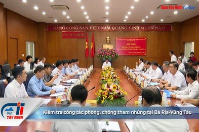 Kiểm tra công tác phòng, chống tham nhũng tại Bà Rịa-Vũng Tàu