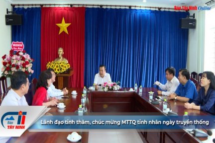 Lãnh đạo tỉnh thăm, chúc mừng MTTQ tỉnh nhân ngày truyền thống