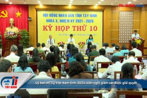 Uỷ ban MTTQ Việt Nam tỉnh: 30/34 kiến nghị giám sát được giải quyết