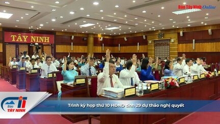 Trình kỳ họp thứ 10 HĐND tỉnh 29 dự thảo nghị quyết