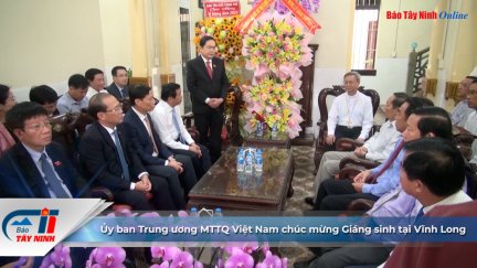 Ủy ban Trung ương MTTQ Việt Nam chúc mừng Giáng sinh tại Vĩnh Long