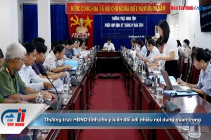 Thường trực HĐND tỉnh cho ý kiến đối với nhiều nội dung quan trọng