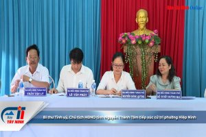 Bí thư Tỉnh uỷ, Chủ tịch HĐND tỉnh Nguyễn Thành Tâm tiếp xúc cử tri phường Hiệp Ninh