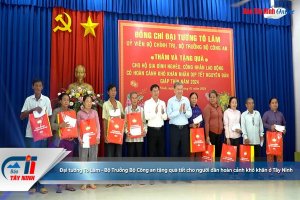 Đại tướng Tô Lâm - Bộ trưởng Bộ Công an tặng quà tết cho người dân có hoàn cảnh khó khăn tại Tây Ninh