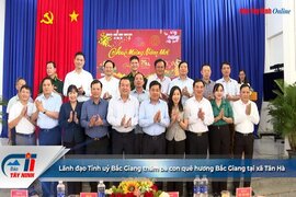 Lãnh đạo Tỉnh uỷ Bắc Giang thăm đồng hương quê hương Bắc Giang tại xã Tân Hà