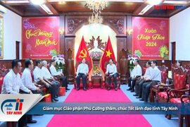 Giám mục Giáo phận Phú Cường thăm, chúc Tết lãnh đạo tỉnh Tây Ninh