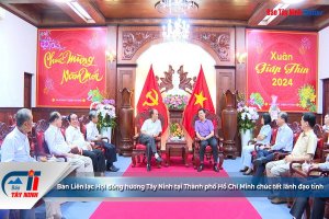 Ban Liên lạc Hội đồng hương Tây Ninh tại Thành phố Hồ Chí Minh chúc tết lãnh đạo tỉnh