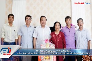 Phó Bí thư Thường trực Tỉnh uỷ Tây Ninh thăm, tặng quà gia đình chính sách và công dân tròn 100 tuổi trên địa bàn Trảng Bàng