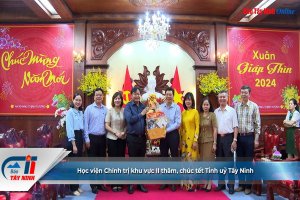 Học viện Chính trị khu vực II thăm, chúc tết Tỉnh uỷ Tây Ninh